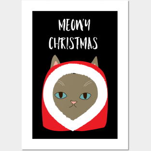 Cute santa cat Posters and Art